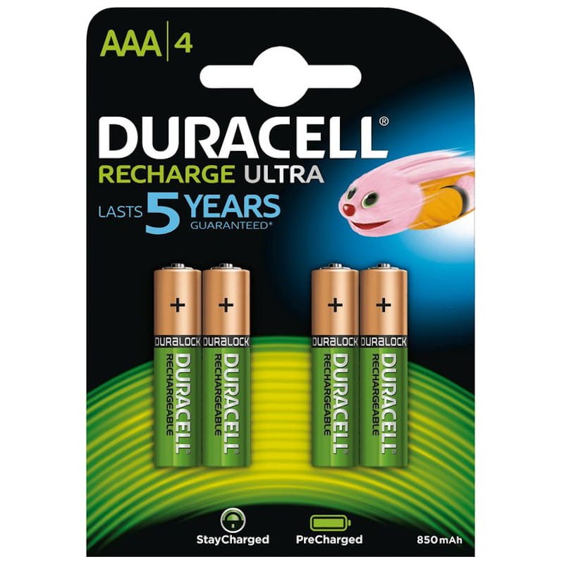 Pack 4x AAA Rechargeable Duracell 850 mAh HR03-A - Ítem