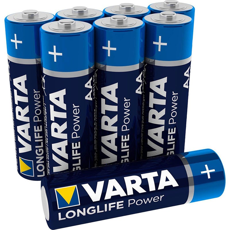 Pack 8x Batteries Varta AA Long Life Power LR06 - Ítem1