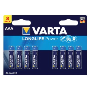 Pack 8x Pilas Varta AAA Long Life Power LR03