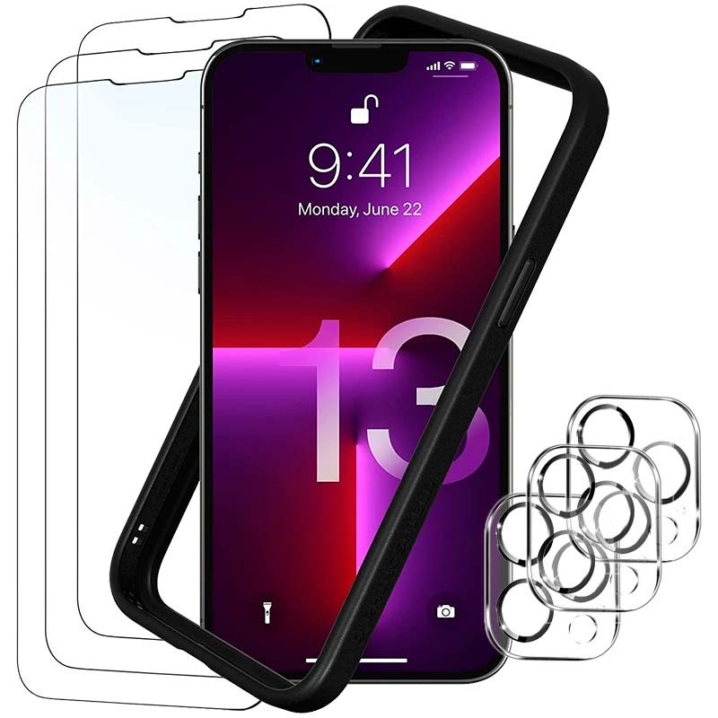 Pack d'accessoires iPhone 13 Pro Max avec 3 Protection d'écran + 3 Film protection caméra + Coque Bumper - Ítem