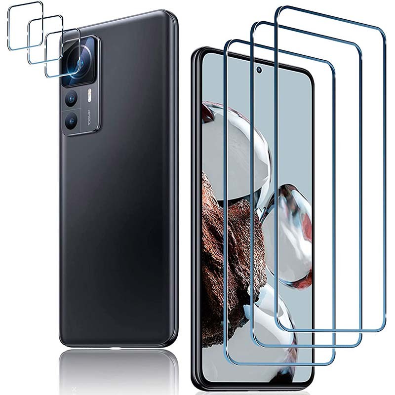 Pack de Accesorios Xiaomi 12T con 3 Protectores de pantalla + 3 Protectores de cámara - Ítem