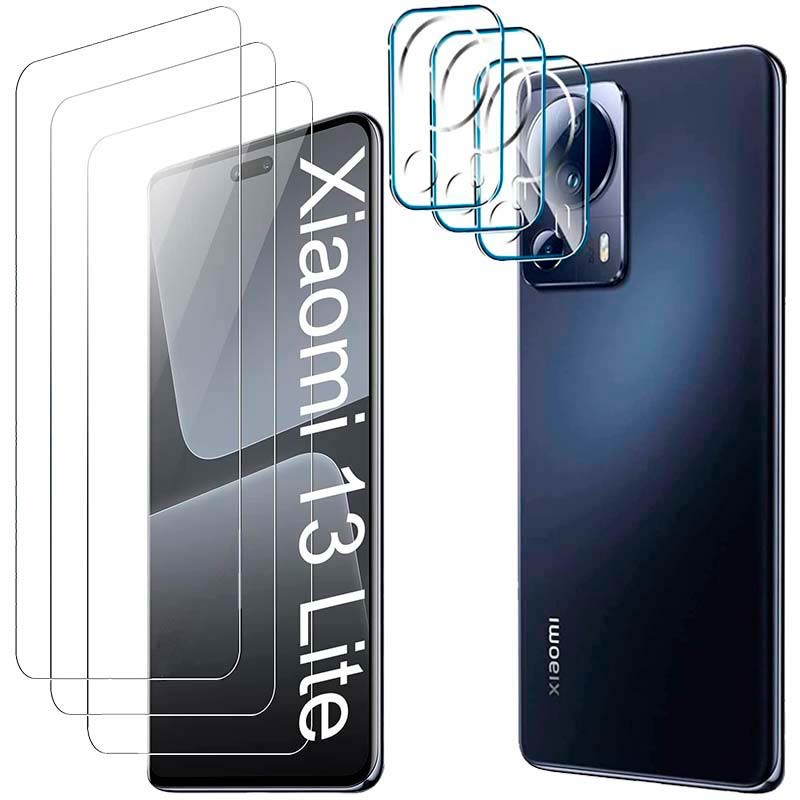 Pack de Acessórios Xiaomi 13 Lite com 3 Película de ecrã + 3 Película de vidro para câmara - Item