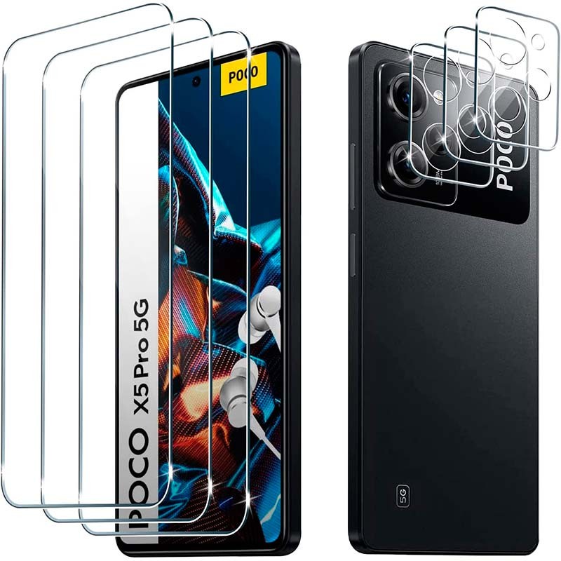 Pack de Accesorios Xiaomi Poco X5 Pro con 3 Protectores de pantalla + 3 Protectores de cámara - Ítem