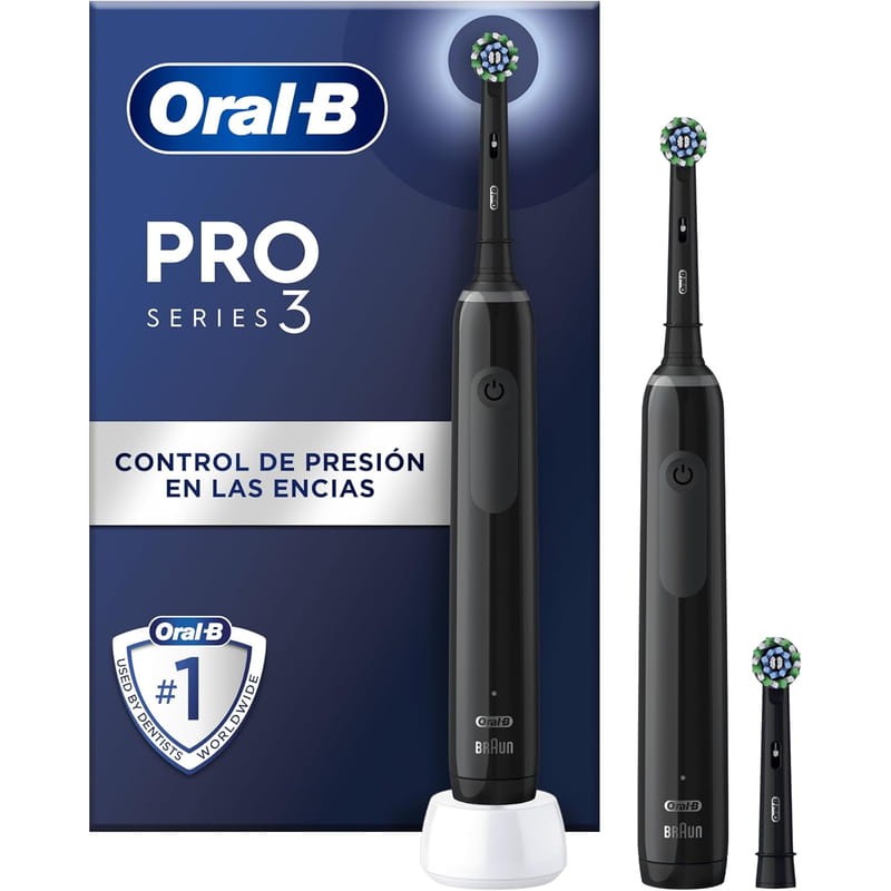 Pack de 2 Cepillos de dientes Oral-B Pro 3 3900 Negro - Ítem1
