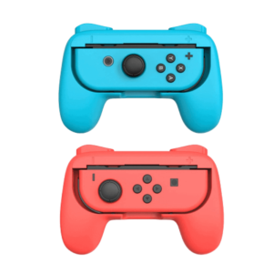 Conjunto de grips para Joy-Con da N-Switch / Switch OLED DOBE TNS-851B Vermelho e Azul