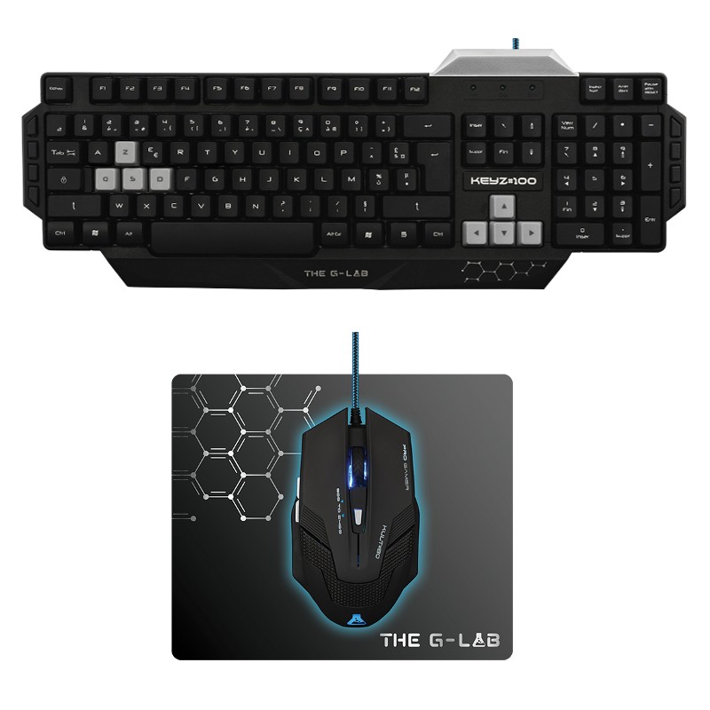 Pack Gaming Teclado + Rato + Mousepad The G-Lab 100/SP