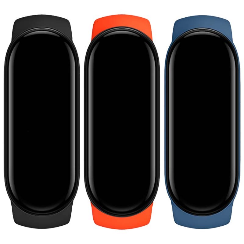 Pack x3 Correa Xiaomi Mi Smart Band 6 / Mi Band 5 / Amazfit Band 5 Negro, Azul y Naranja - Ítem1