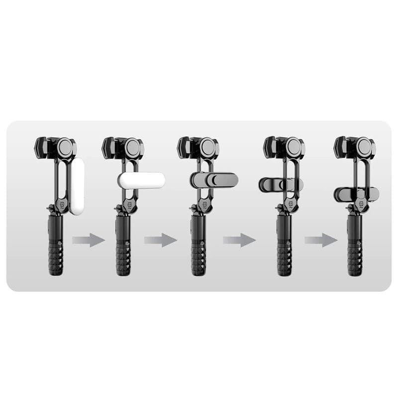 Q09 Selfie Gimbal Selfie Stick - Stabilisateur de Smartphone Rotation à 360º avec contrôleur sans fil Noir - Ítem2