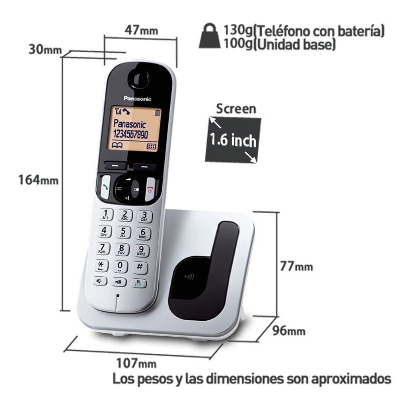 Panasonic KX-TGC210 Argent - Téléphone DECT - Ítem3