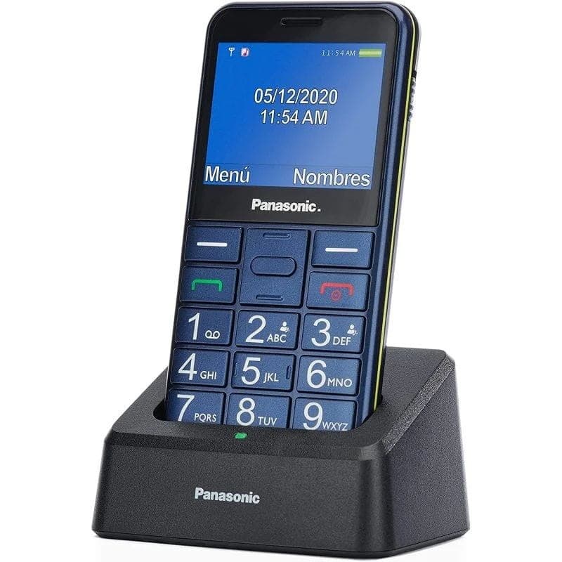 Frontale de Panasonic KX-TU155EXCN Bleu - Téléphone portable pour seniors