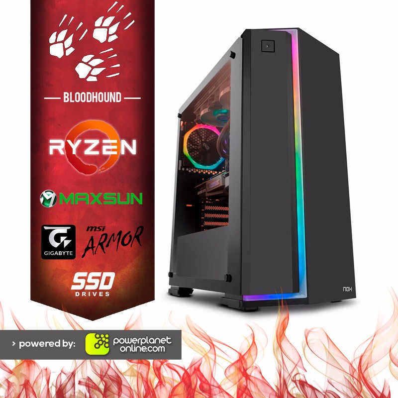 PC Gaming Ryzen 3 1200/8GB/120SSD/RX 570 8GB/APEX Bloodhound