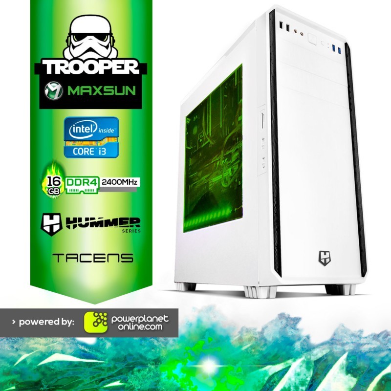 Pc Gaming i3 8100/16GB/240GB SSD/GTX 1050TI 4GB/ Trooper