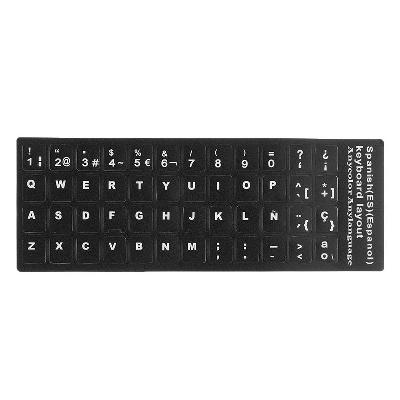 Pegatinas Teclado Español Negro - Ítem
