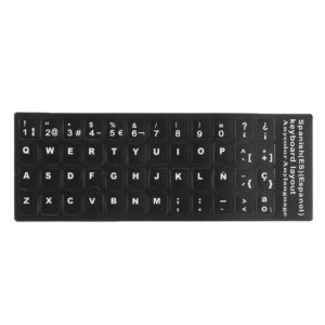 Autocollants Clavier Espagnol Noir