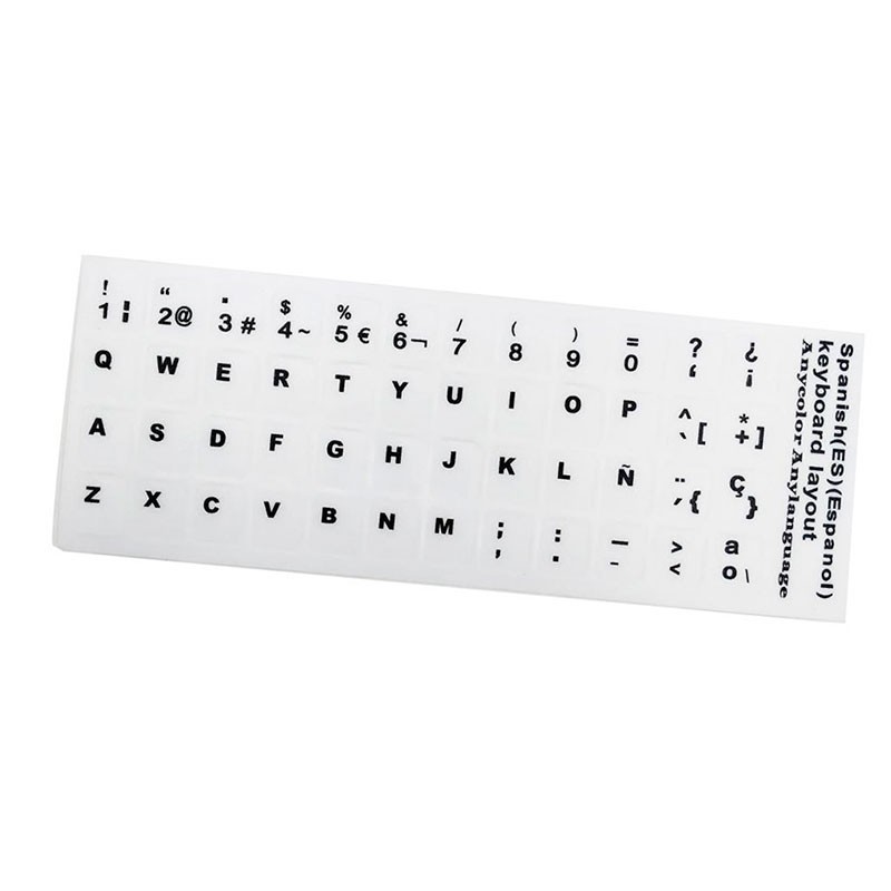 Spanish Keyboard Stickers Blanc - Ítem