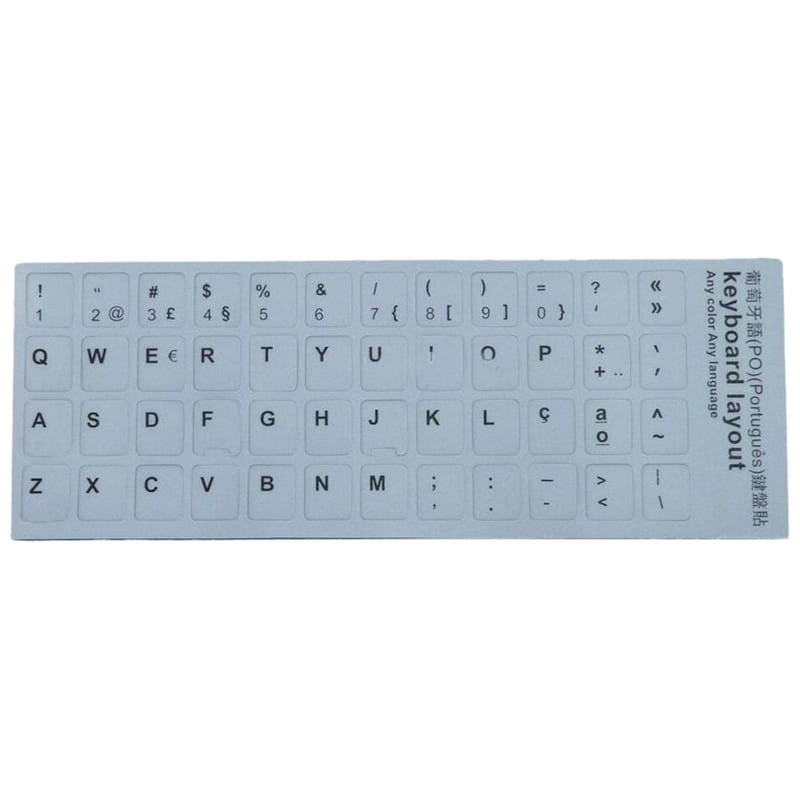 Autocolantes Teclado Português Branco - Item