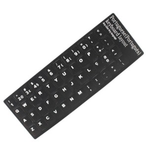 Portuguese Brazilian English Notebook Non-Transparent White Keyboard Stickers