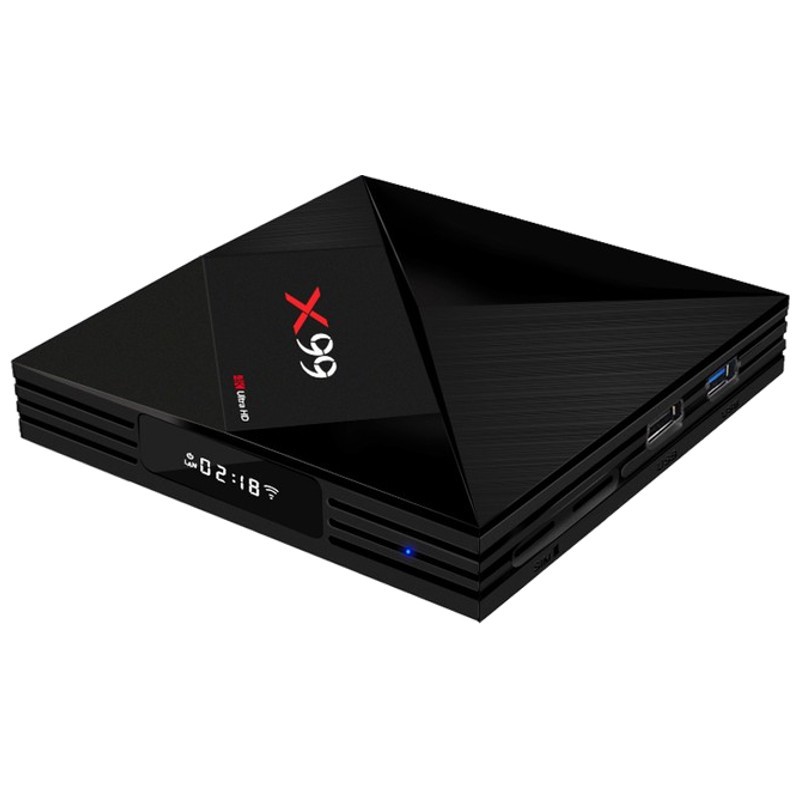 Pendoo X99 Max 4K 4GB/32GB 4G Android 7.1 - Android TV - Color negro - Ranura SIM compatible con 4G - Bluetooth 4.1 - Resolución 4K - Mando: Control por Voz y Movimiento - Ethernet - WiFi Banda Dual - USB-C - Netflix - YouTube - CPU 6 Núcleos