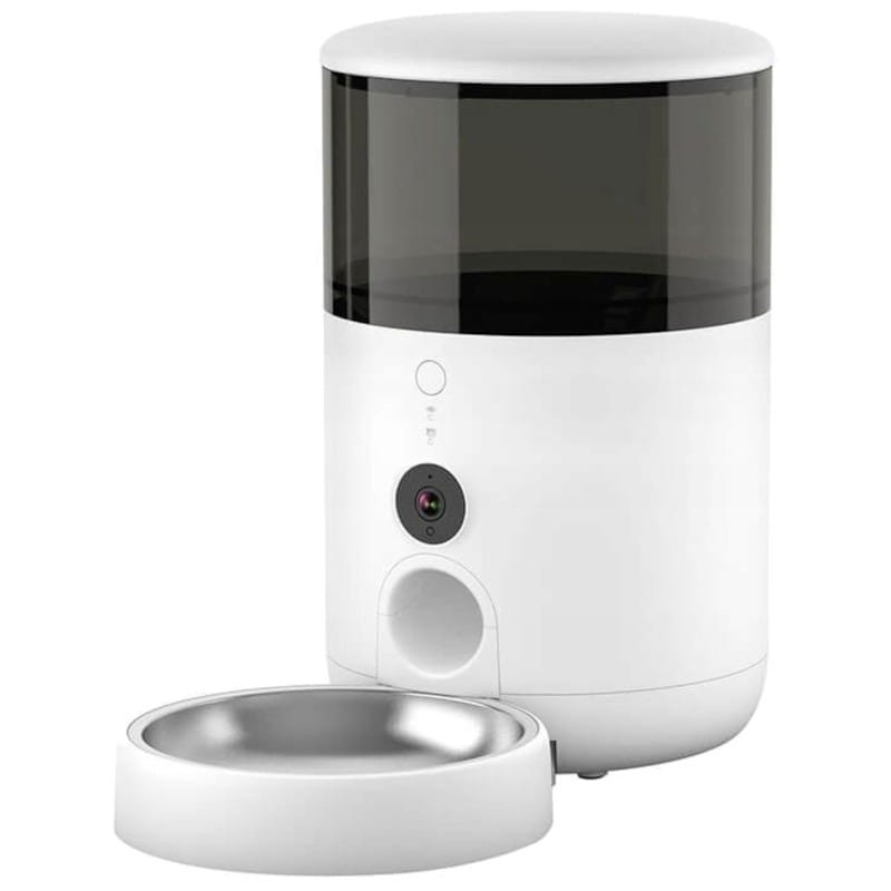 Petoneer NutriVue Feeder Branco - Comedouro Inteligente Para Animais de Estimação com Câmera e Microfone - Áudio Bidirecional - Programável com APP - Aço Inoxidável Ideal para Cães e Gatos - Item