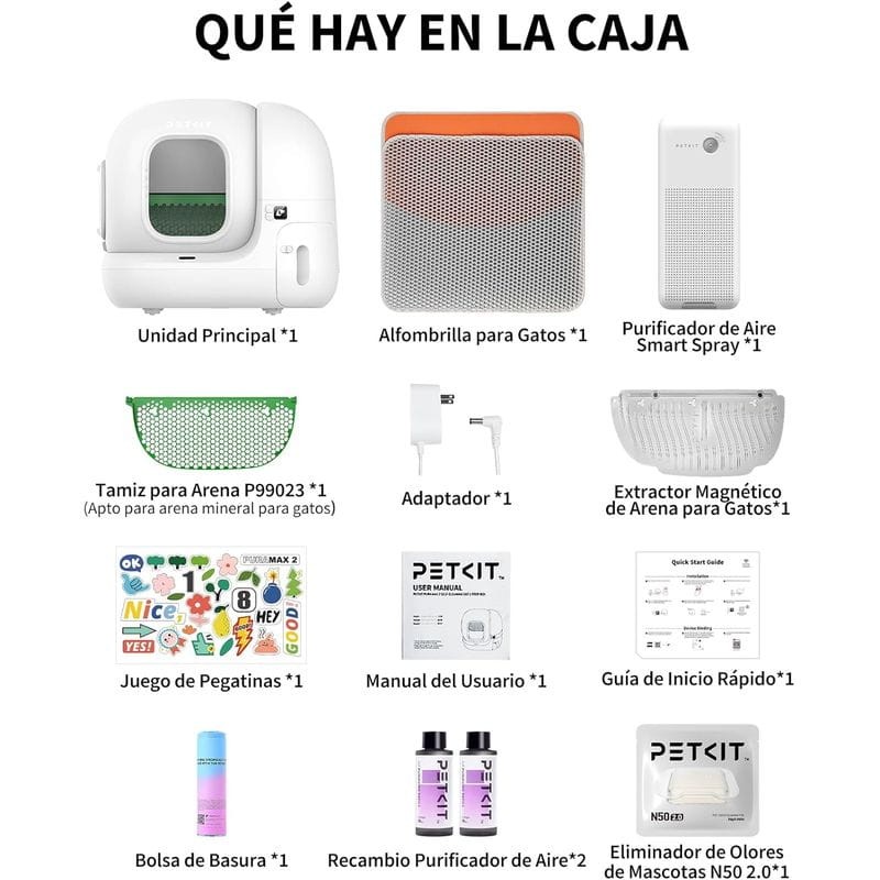 Caixa de areia automática PETKIT Pura Max 2 Premium Kit - Com tecnologia xSecure e inclui kit de eliminação de odores - APP Control - Capacidade extra grande - Item8