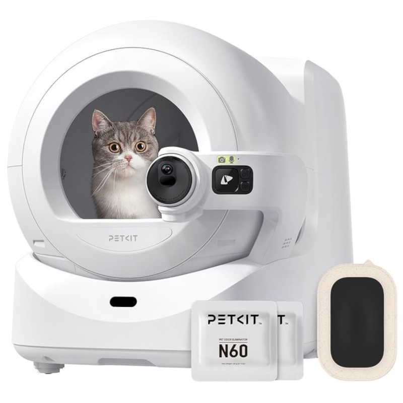 Arenero Automático PETKIT Purobot Ultra - Cámara Con tecnología IA -Reconocimiento Facial - Monitoreo de Salud - Sellado de bolsas tras cada uso - Control APP - Ítem