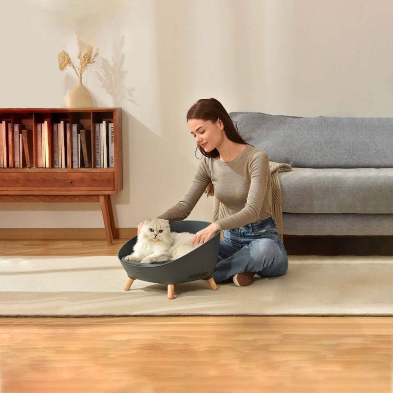 Petoneer Cozy Sofa Cinza - Sofá Inteligente Para Animais de Estimação - Cama Aquecida com APP Programável - Sem Selo - Item1