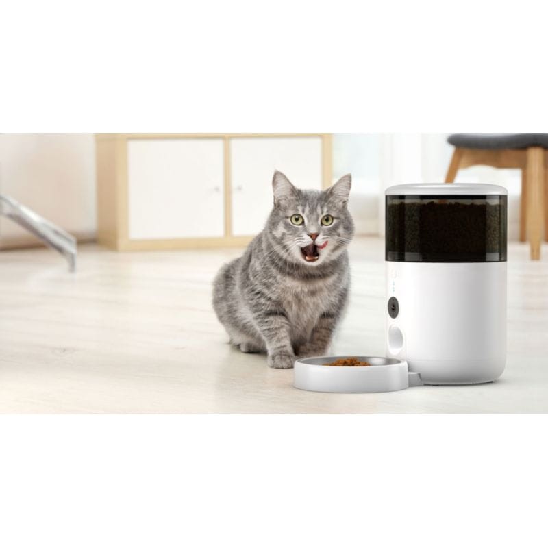 Petoneer NutriVue Feeder Branco - Comedouro Inteligente Para Animais de Estimação com Câmera e Microfone - Áudio Bidirecional - Programável com APP - Aço Inoxidável Ideal para Cães e Gatos - Item3