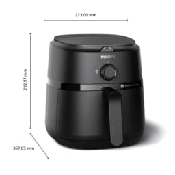Dimensiones de la Freidora de aire Philips 1000 series NA120/00 4.2 L Negro