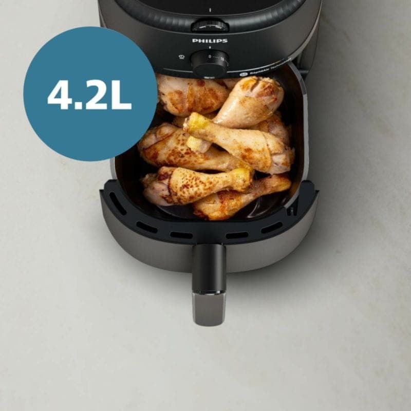 Freidora de aire Philips 1000 series NA120/00 4.2 L Negro con capacidad de 4.2 Litros