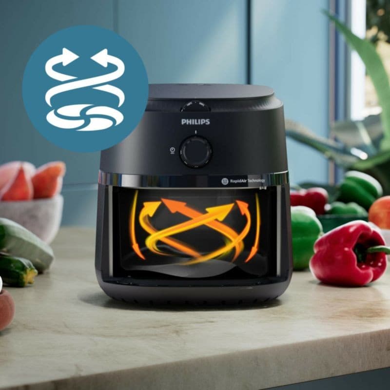 Freidora de aire Philips 1000 series NA120/00 4.2 L Negro con tecnología Rapid Air