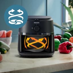 Freidora de aire Philips 1000 series NA120/00 4.2 L Negro con tecnología Rapid Air