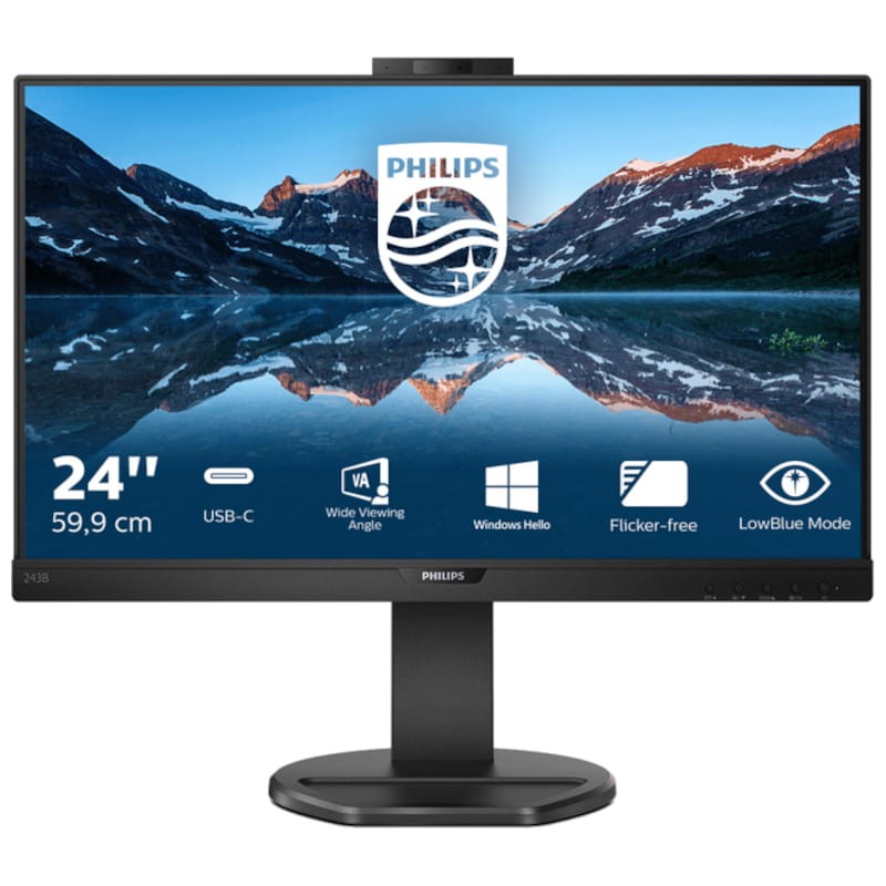 Moniteur plat de 24 po avec caméra Web intégrée