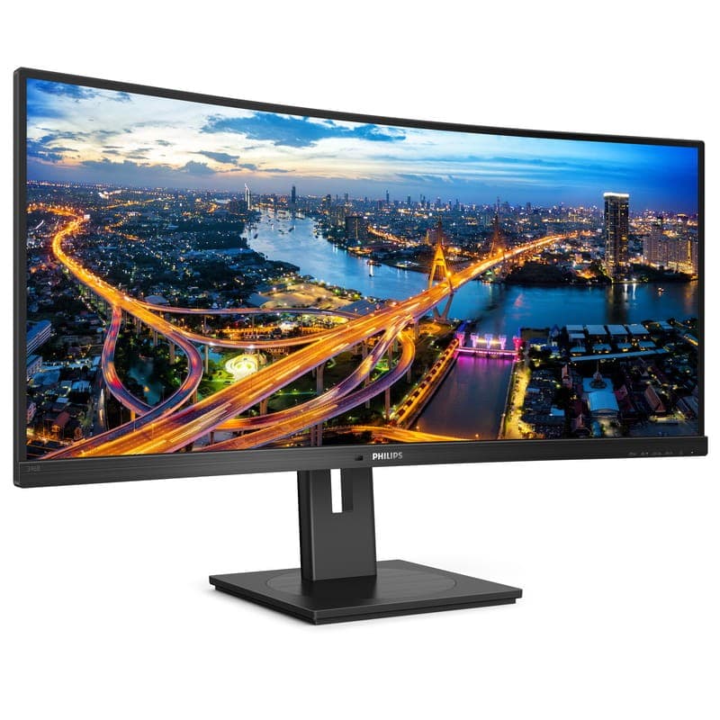 Philips 346B1C 34 incurvé WLED QHD Panel VA Black Ultrawide Monitor Vue avant côté droit