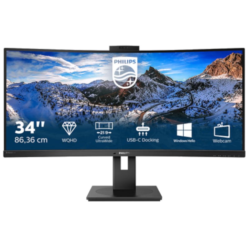 PHILIPS 346P1CRH 34 Curvo WLED UWQHD Panel VA Negro – Monitor PC - Ítem