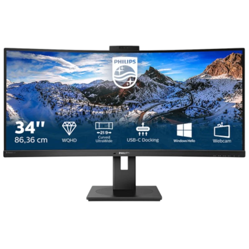 PHILIPS 346P1CRH 34 Incurvé WLED UWQHD Multimédia Noir – Moniteur PC - Ítem