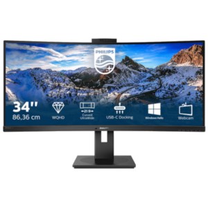 PHILIPS 346P1CRH 34 Incurvé WLED UWQHD Multimédia Noir – Moniteur PC