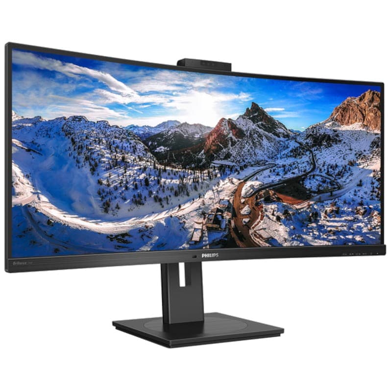 Philips 346P1CRH Webcam incurvée UltraWide 34 Quad HD VA 100 Hz Vue avant droite