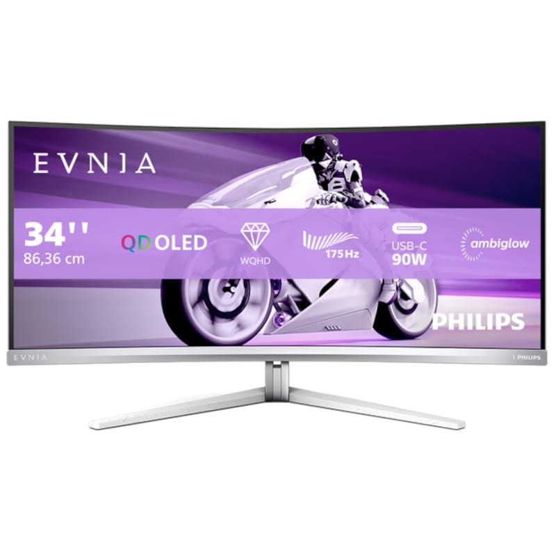 Philips 34M2C8600/00 34 2K QHD OLED Ultrawide Curvo 100 Hz Blanco - Monitor Gaming - Ítem
