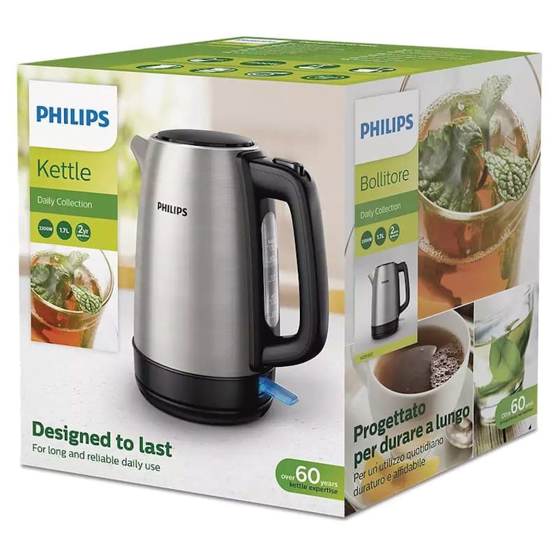 Philips Daily Collection Bouilloire Électrique 2200W 1.7L Acier Inoxydable