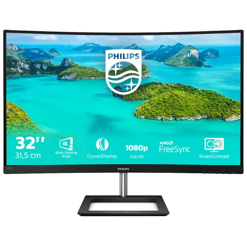 Philips E-Line 322E1C 31.5 FullHD VA Curvo FreeSync Negro - Monitor PC - Ítem