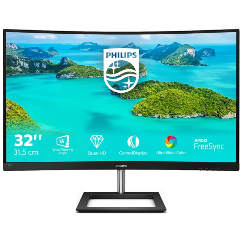Phillips 325E1C 32 QHD VA LCD Curvo FreeSync Preto - Monitor PC - Item