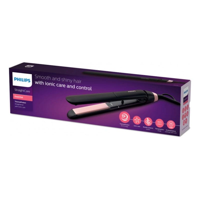 Plancha de pelo Philips Essential StraightCare BHS378/00 Negro/Rosa - Ítem4