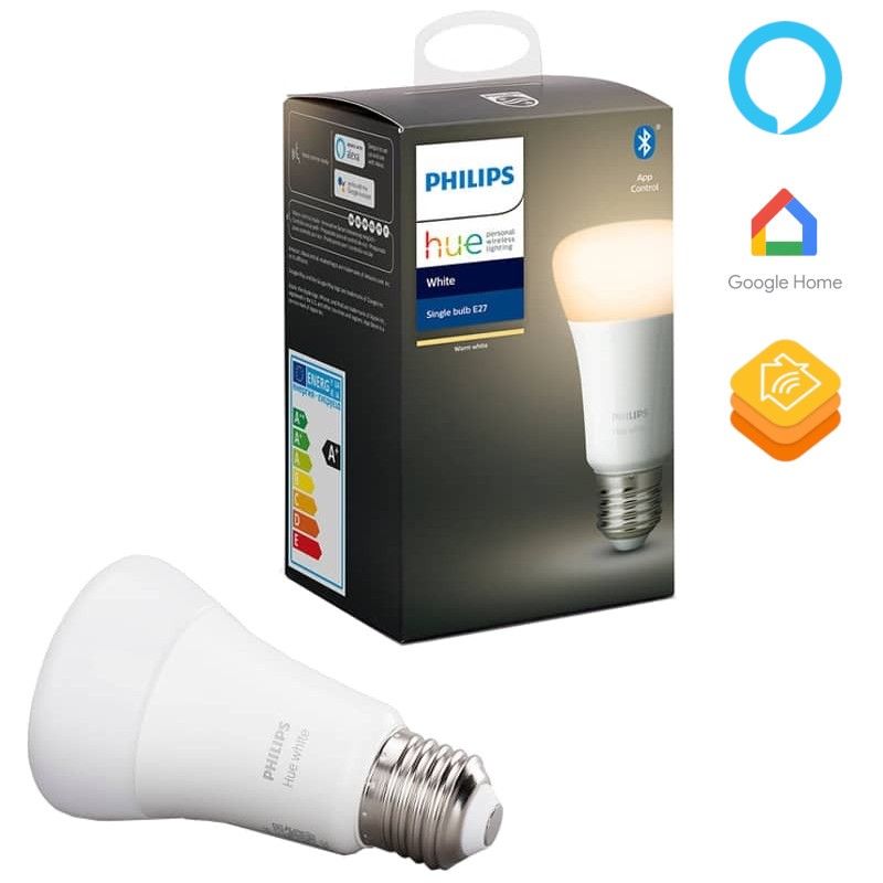 compatible con  Alexa, Apple HomeKit y Google Assistant iluminación inteligente tonos de luz blanca cálida y fría regulable Philips Hue White Ambiance Pack de 3 bombillas LED GU10 5.5 W 