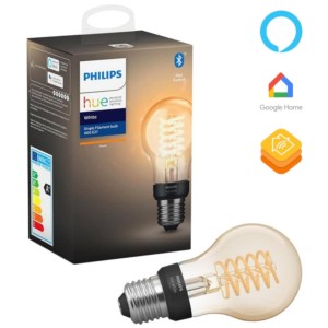 Philips Hue White LED Edison 7W A60 E27 Warm White - Smart Light Bulb 