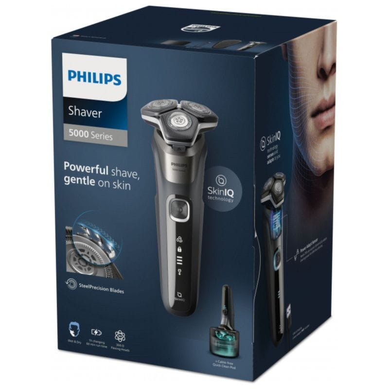 Máquina de Barbear eléctrica Philips Shaver Series 5000 S5887/50 Húmido/Seco Cinzento - Item5