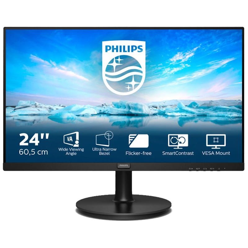 Philips V Line 241V8L/00 LED 24 LED Monitor Full HD preto - Item