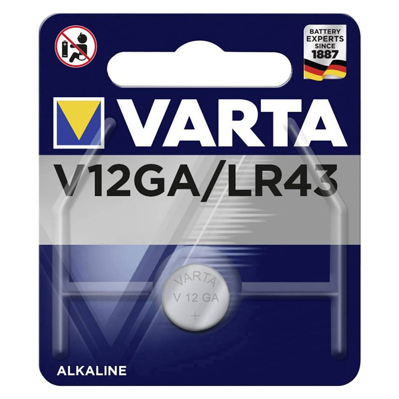 Pile bouton Varta V12GA LR43