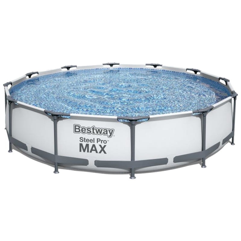 Piscina redonda removível grande Bestway Steel Pro 56416 + bomba de filtro - 366 cm - Item1