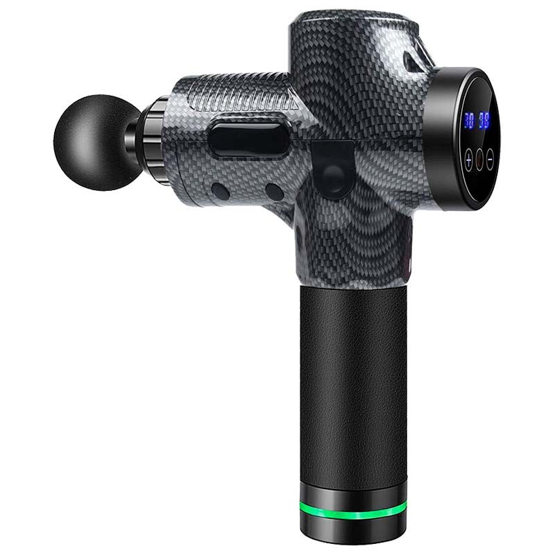 Pistola de Massagem Muscular 6 Cabeças 30 Níveis Preto - Item1