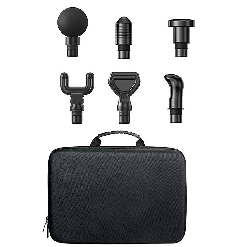 Pistola de Masaje Muscular MG-009 6 Cabezales 30 Niveles Negro Mate - Ítem5